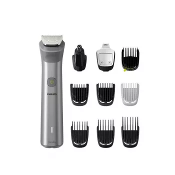 Philips All-in-One Trimmer MG5920/15 Series 5000, Nerūdijantis plienas, 0,5 mm, 1,6 cm, 1 mm, Barzdai, Ausims, Nosiai, Baterija