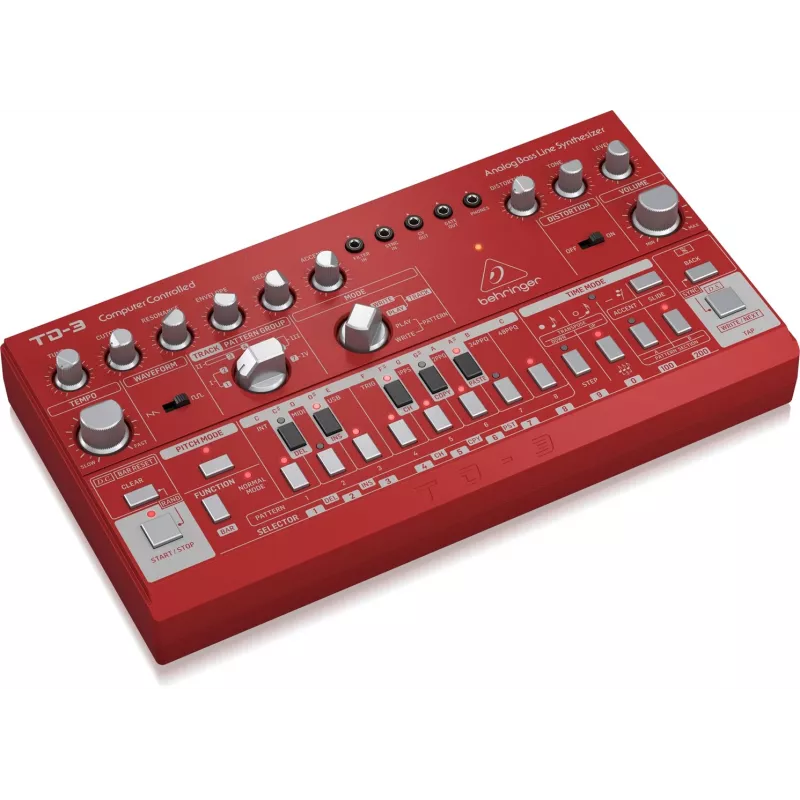Analoginis sintezatorius Behringer TD-3-RD Raudonas 9V DC