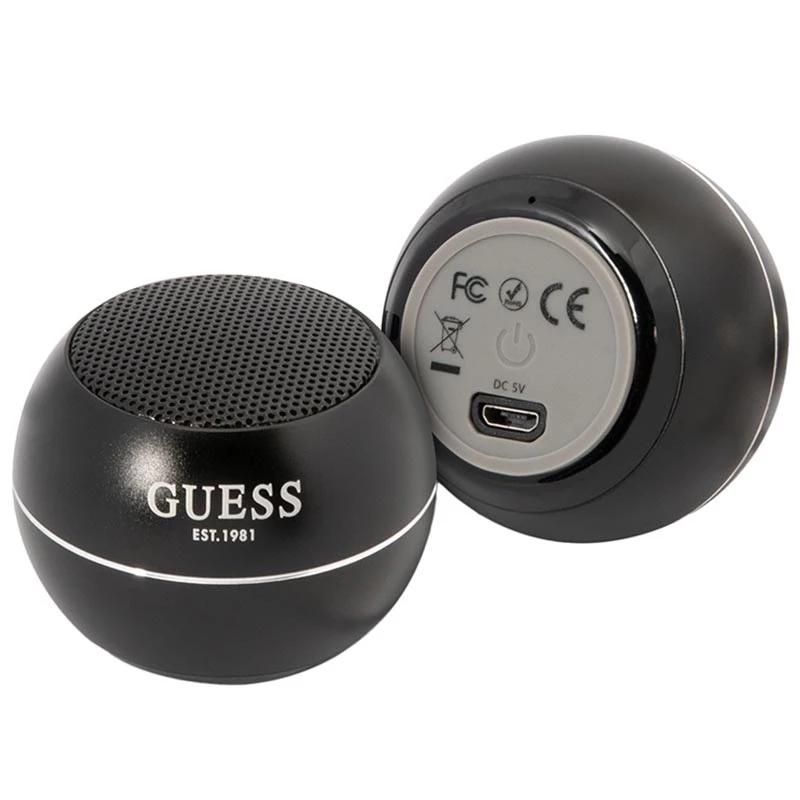 Belaidis garsiakalbis Guess Mini Bluetooth Speaker 3W juodas