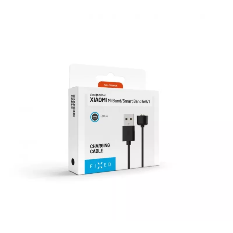 Įkrovimo laidas FIXED, skirtas Xiaomi Mi Band 5/6/7 – USB-A į firminę jungtį, 1 m
