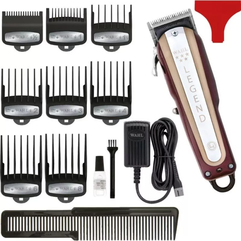 WAHL Cordless Legend Burgundo, Sidabrinė Ličio-Jonų (Li-Ion) besvorė kirpimo mašinėlė