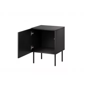 Naktinis staliukas Cama Meble SIENA 2 vnt., 44,5×40×59 cm, juodas matinis, MDF ir medžio drožlių plokštė