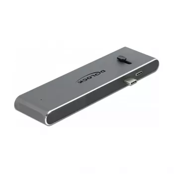 Dokavimo stotelė DeLOCK Dual USB Type-C su HDMI USB 3.2 SD PD 3.0