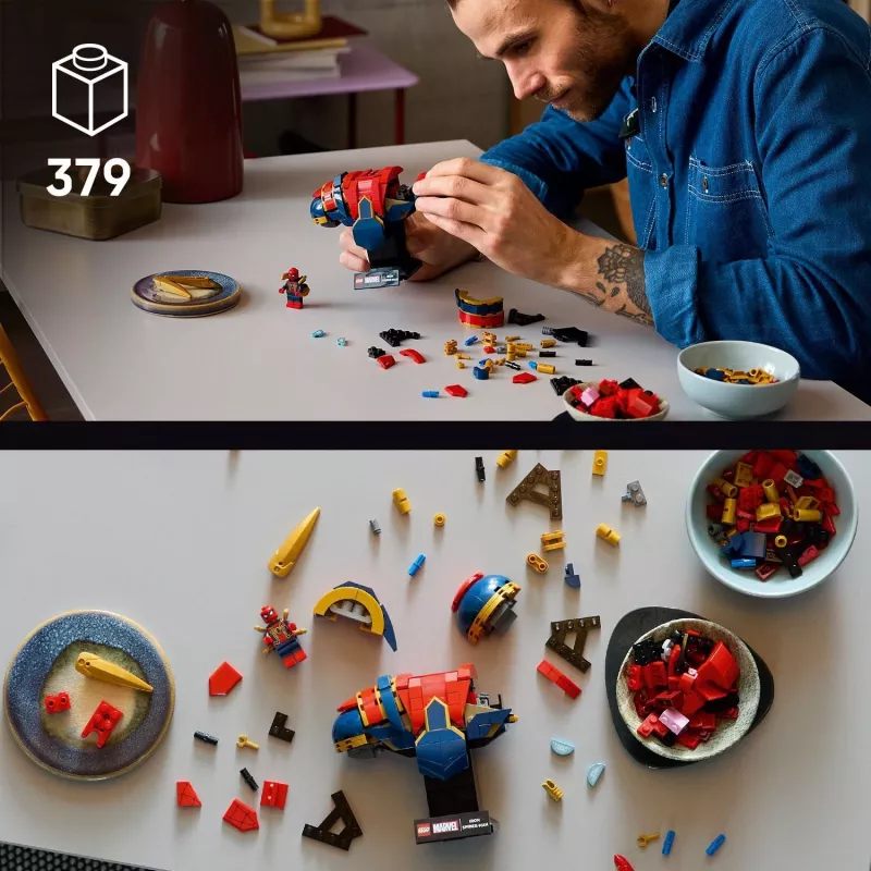 LEGO Marvel kolekcinė biustinė figūra Geležinis Žmogus-Voras 76326, 379 dalių, 18+ demonstracinis modelis, 170×200×110 mm