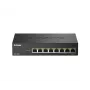 Nevaldomas jungiklis D-Link DMS-108P/E 8 prievadų 2.5G PoE++ 40 Gbit/s