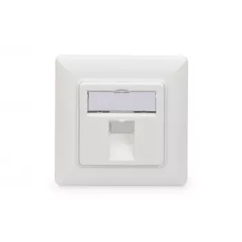 Digitus sieninė plokštelė Keystone moduliams, vokiško tipo, vidurinė plokštelė 50x50 mm, rėmelis 80x80 mm | DN-93811