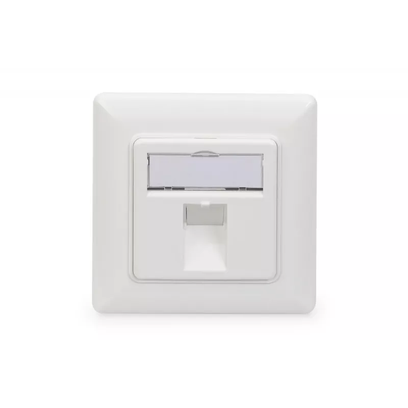 Digitus sieninė plokštelė Keystone moduliams, vokiško tipo, vidurinė plokštelė 50x50 mm, rėmelis 80x80 mm | DN-93811