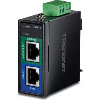 TRENDnet TI-IG215 Pramoninis PoE+ Injektorius 2.5G – 1 Gbps – Ethernet