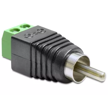 RCA adapteris į gnybtų bloką DeLOCK 65417 Juoda Žalia Sidabrinė