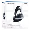 Ausinės Sony PULSE Elite, laidinės ir belaidės, žaidimų, Bluetooth, juodos ir baltos, su įkrovimo stovu