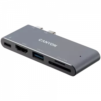 CANYON DS-5 5in1 Thunderbolt 3 4K Space Grey – daugiafunkcis USB-C stotelė
