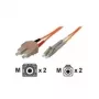 Tecline exertis Connect šviesolaidinis pataikinis kabelis SC multi-mode (M) – LC Multi-Mode (M) 3 m OM2 50/125 µm oranžinis (85603)