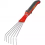 Sodo grėblys Sourcing LD-M/ZM 015 — plieniniai dantys, raudonas, vidutinis