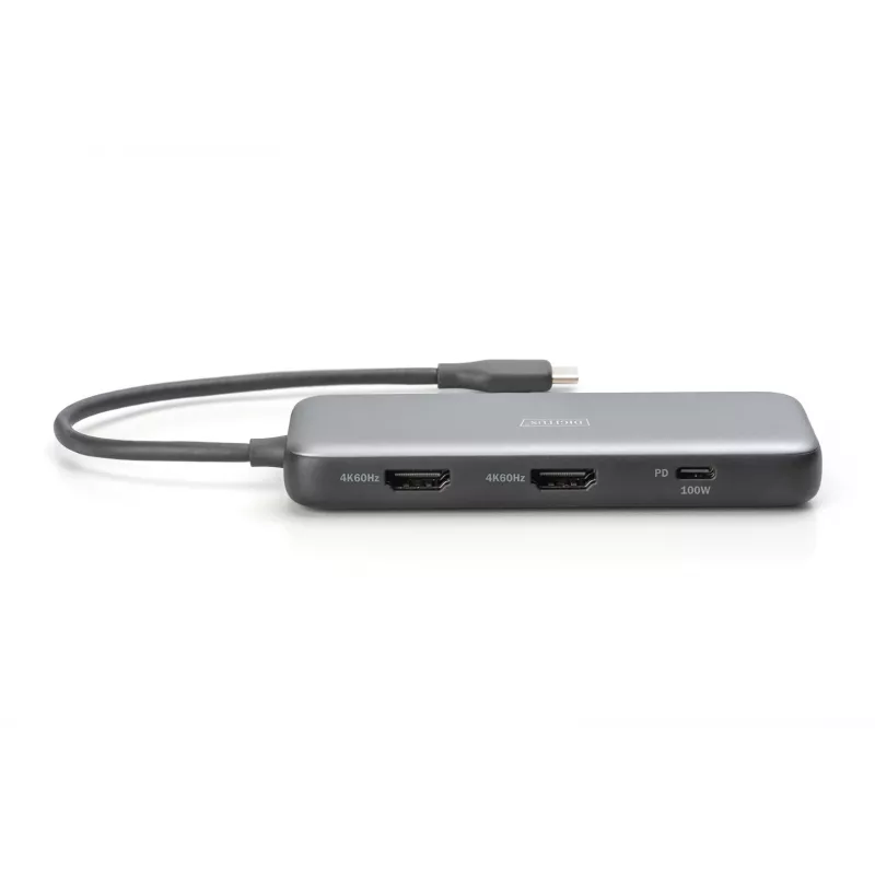 USB-C stotelė Digitus DA-70915 8 prievadų 100W Power Delivery