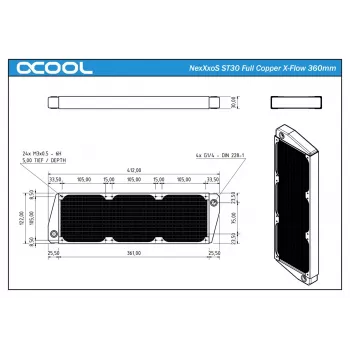 Radiatorius Alphacool NexXxoS ST30 Full Copper X-Flow 360mm (14230)