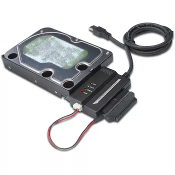DIGITUS DA-70325 – saugyklos valdiklis 2,5 colio / 3,5 colio diskams – ATA/SATA 3Gb/s – 300 MB/s – USB 3.0