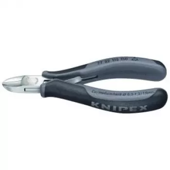 Knipex elektronikos šoniniai pjaustytuvai 115 mm, forma 2, nuožulnus, be veidrodinio poliravimo