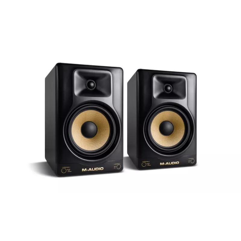 Aktyvus monitoriaus garsiakalbis M-Audio Forty Eighty, 80W, dviejų krypčių, 8 col. žemų dažnių garsiakalbis, 1,25 col. aukštų dažnių garsiakalbis, XLR/TRS įėjimai, MDF korpusas