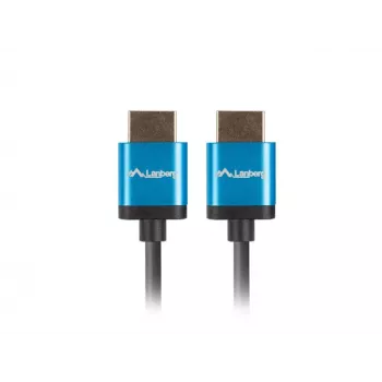 HDMI kabelis LANBERG CA-HDMI-22CU-0018-BK 1,8 m — HDMI A tipo į A, HDMI 2.0, 18 Gbit/s, ARC, auksu dengti kontaktai