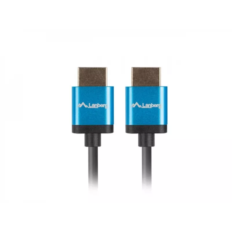 HDMI kabelis LANBERG CA-HDMI-22CU-0018-BK 1,8 m — HDMI A tipo į A, HDMI 2.0, 18 Gbit/s, ARC, auksu dengti kontaktai