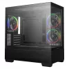 PC korpusas Midi Tower DeepCool CG380 3F – juodas, 235×437×451 mm, su 2x120 mm šoniniais ir 1x120 mm galiniu ventiliatoriumi, maitinimo šaltinis apačioje, 2,5 colio/3,5 colio kietieji diskai