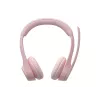 Logitech 981-001412 belaidės ausinės su mikrofonu, lankeliu, biurui/skambučių centrui, Bluetooth, rožinės spalvos