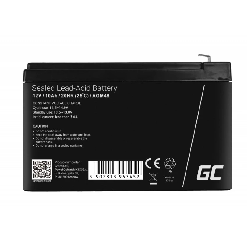 Green Cell AGM48 UPS baterija hermetiška švino rūgšties (VRLA) 12 V 10 Ah