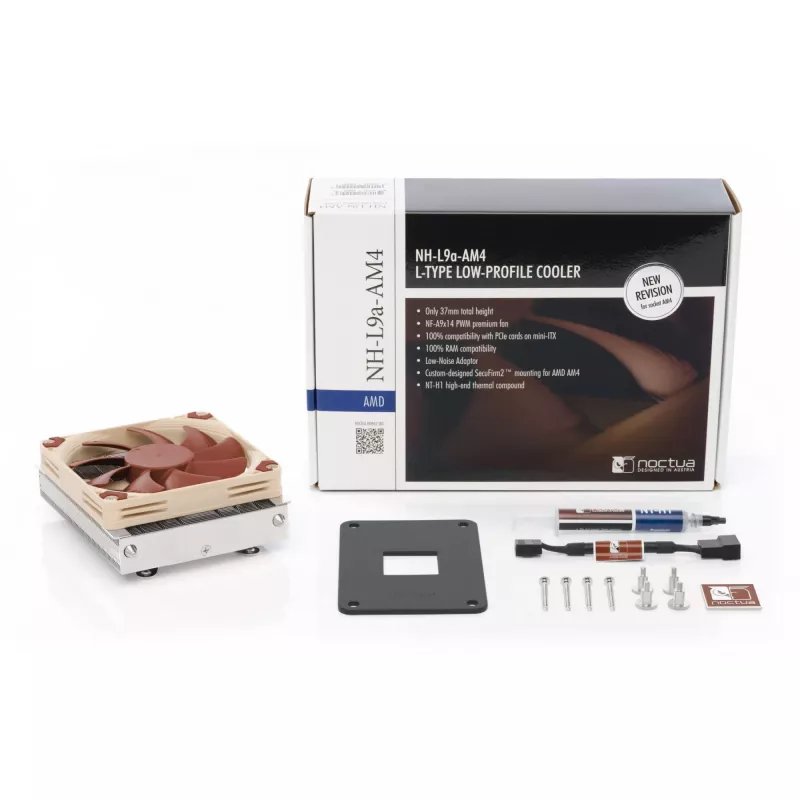 Noctua NH-L9a-AM4 procesoriaus aušintuvas 9,2 cm smėlio spalvos, nikeliuotas