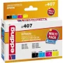edding kasetės EDD-407 juoda, žydra, purpurinė, geltona, suderinamos su EPSON T0715, 4 vnt. rinkinys