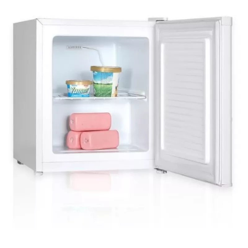Šaldiklis vertikalus MPM 46-ZS-01B, 34 L, baltas, laisvai pastatomas, keičiamos durys, 230 V, 41 dB