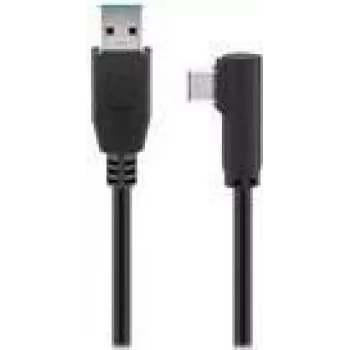 Goobay USB-C™ į USB A 3.0 laidas 90°, juodas, 1 m - USB 3.0 kištukas (A tipas) > USB-C™ kištukas (66501)
