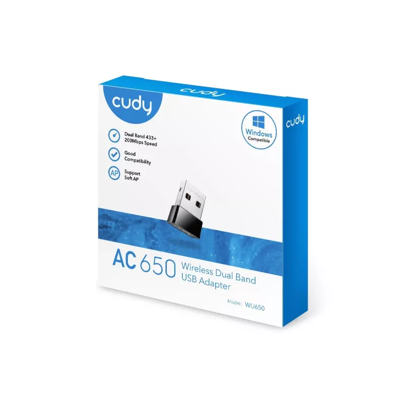 Cudy WU650 belaidžio tinklo adapteris WLAN 433 Mbit/s