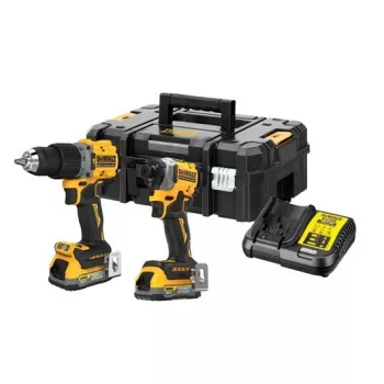 DEWALT DCD805+DCF850 komplektas su 2x 1,7 Ah akumuliatoriais ir TSTAK dėžute, 18 V