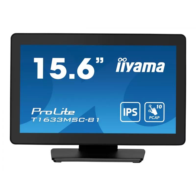 Monitorius iiyama ProLite T1633MSC-B1 39,6 cm (15,6 colių) 1920 x 1080 pikselių Full HD LCD jutiklinis juodas