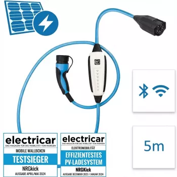 Įkrovimo stotelė NRGkick 32A Pure su GSM, GPS ir WLAN, 5 m kabelis