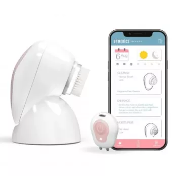 Veido valymo šepetėlis HoMedics FAC-700 su odos analizatoriumi, elektrinis, nešiojamas