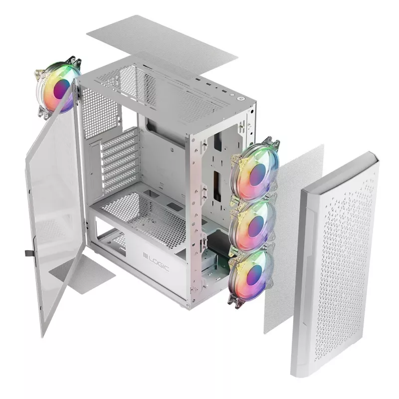 Korpusas Logic ARAMIS ARGB MINIDI USB 3.0 Baltas