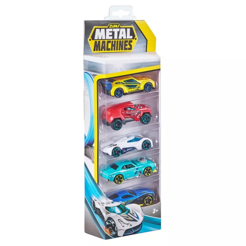Zuru Metal Machines 1:64 liejamų metalinių automobilių 5 vnt. rinkinys, 2 serija, mišrių modelių