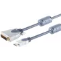 HDMI į DVI adapterio kabelis ShiverPeaks 77481-MHQ 1,5 m su auksuotais kontaktais