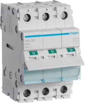 Automatinis jungiklis Hager SBN390 3 moduliai 100A 440V