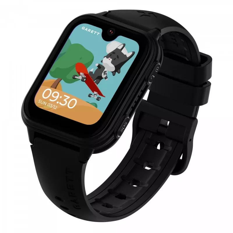 Garett Kids Vibe 4G juodos spalvos išmanusis laikrodis vaikams