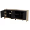 Cama PORTO 3D komoda 190x38x77 ąžuolas/juodas