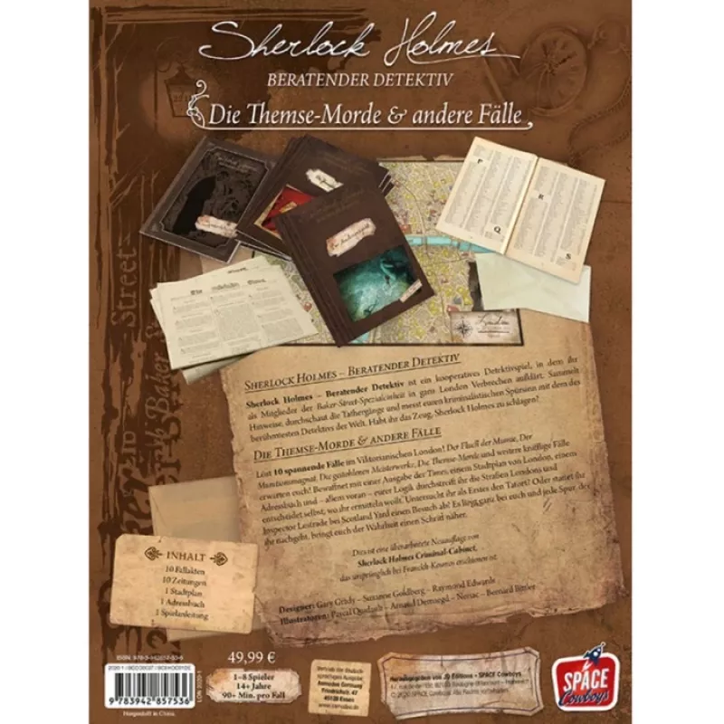 Sherlock Holmes Consulting Detective: The Thames Murders and Other Cases, stalo žaidimas