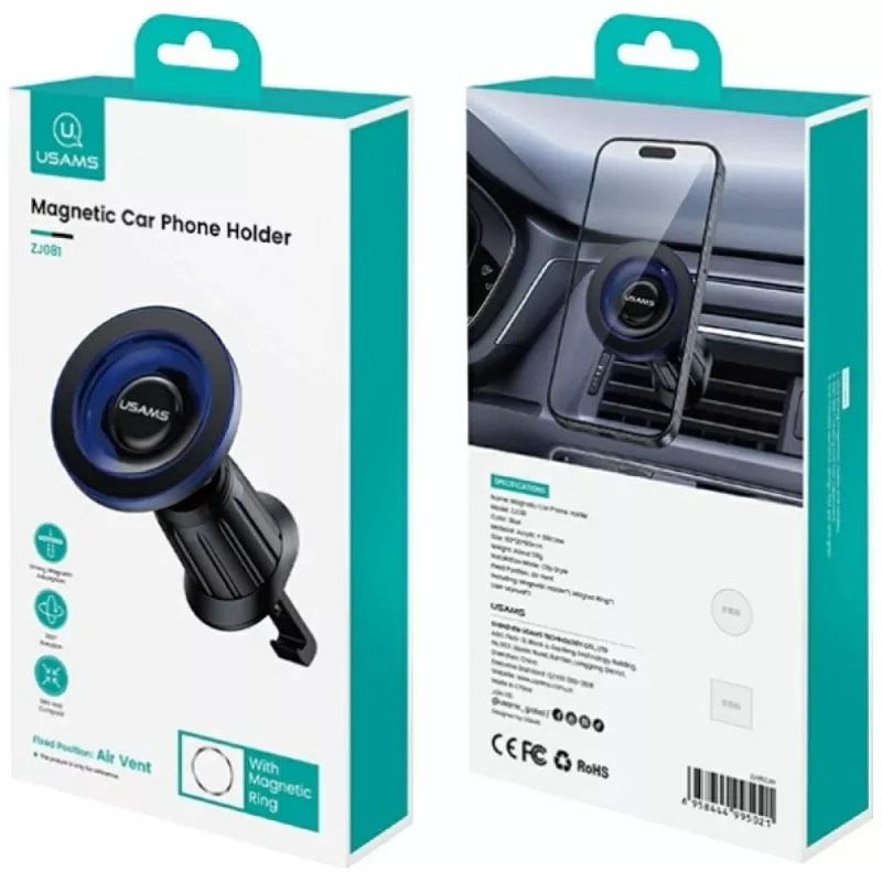 Magnetinis automobilinis telefono laikiklis usams ZJ081 – kompaktiškas magnetinis laikiklis išmaniajam telefonui