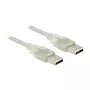 USB kabelis DeLOCK 83888 USB 2.0 1,5 m permatomas