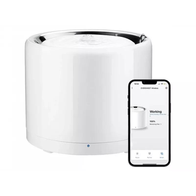 PETKIT EverSweet 3 Pro UVC belaidis vandens fontanas šunims ir katėms, 1.35 L, baltas