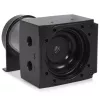 Alphacool Core rezervuaras 1022162 (MPN 15393) – permatomas akrilas su juodu acetaliniu dangčiu, 76,5 mm