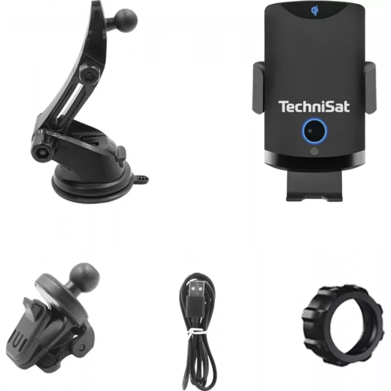 TECHNISAT SmartCharge 2 laikiklis telefonui ir planšetei su integruotu įkrovimo palaikymu