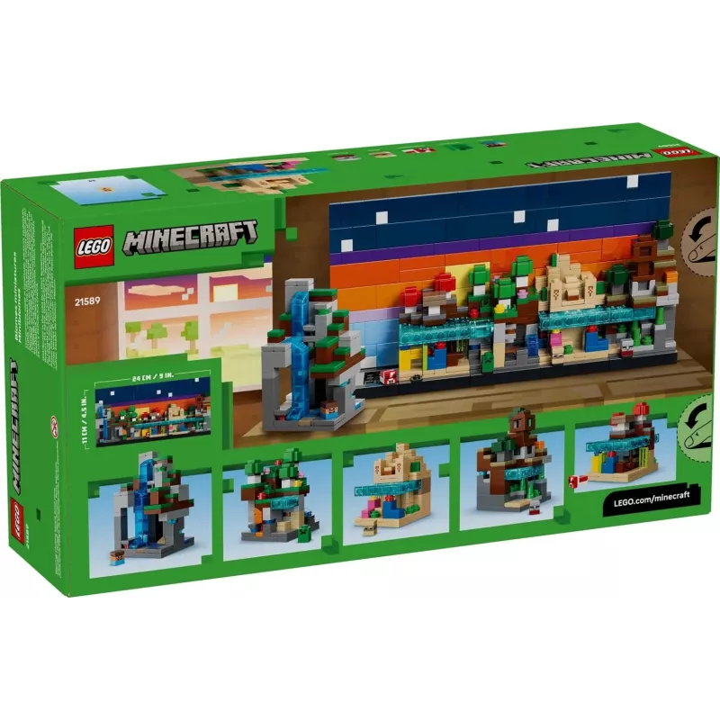 LEGO MINECRAFT 21589 Mini Biomes – Statyk ir demonstruok ikoninius Minecraft biomas