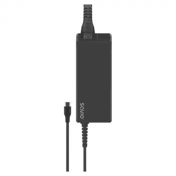 Sieninis kroviklis SAVIO ZA-01, 65W USB-C PD 3.0, 100–240V, vienas prievadas, juodas